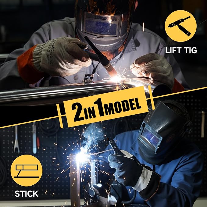 Alloyman 120A 110V Stick Welder for 1/16"-1/8" Rod ARC Welder, LED Display with Digital IGBT Inverter TIG welder machine, Portable Welding Machine with Hot Start, Arc force and Anti-Stick
