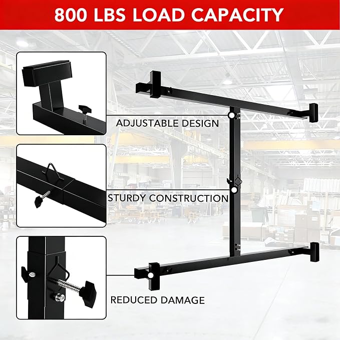 Adjustable Universal Truck Bed Lifter Box Lift for Lift Pickup Beds Powder Coated Heavy Duty Steel Lift for Pickups Trucks, 800 LBS Capacity, Black