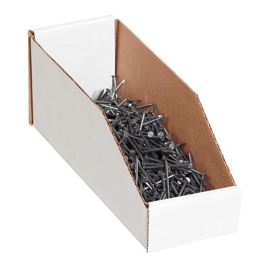 Ship Now Supply Storage Bin Boxes Medium, 4'L x 24'W x 4.5'H 50-Pack | Corrugated Cardboard Bin Box for Packing, Moving and Storage