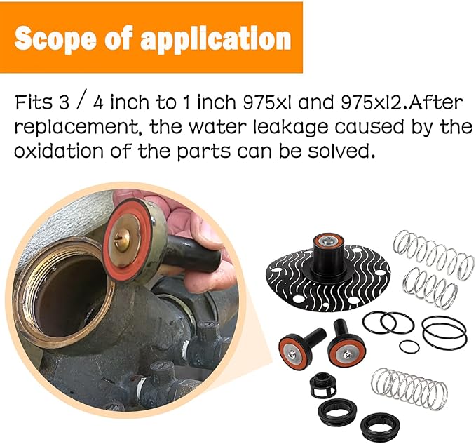 3/4"-1" Replace for Wilkins 975XL and 975XL2 Complete Repair Kit Replacement