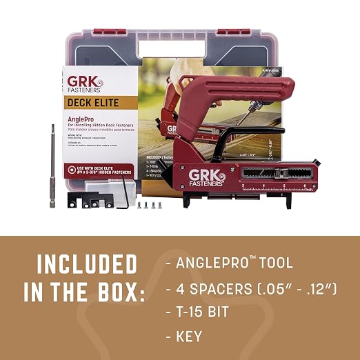GRK Fasteners AnglePro™ Hidden Fastening Deck Tool, for Precise Decking Installation, Adjustable Board Gapping & Width, Superior Clamping Force, Compatible Deck Elite Hidden Fasteners Sold Separately