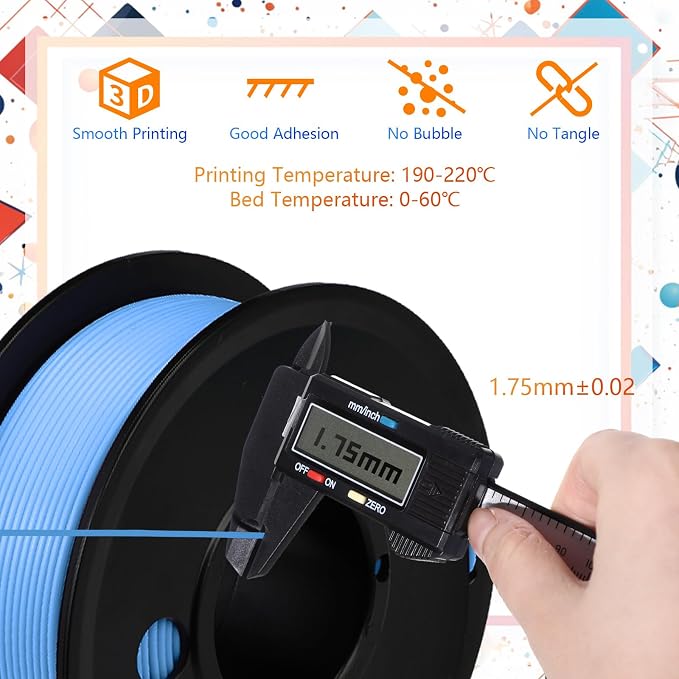 Pangda 3D Printer Filament Bundle 1.75mm Multicolor Matte or Silk PLA Filament 3D Printing Material for Halloween Thanksgiving Day Christmas Easter Holiday Crafting Decorations(Dazzling Color)