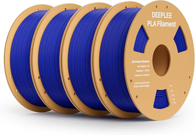 PLA 1.75mm 3D Printer Filament, Dimensional Accuracy +/- 0.02mm, Neatly Wound, No Clogging, Vacuum Package, Fits for Most FDM 3D Printers, Cardboard Spool 4kg Dark Blue