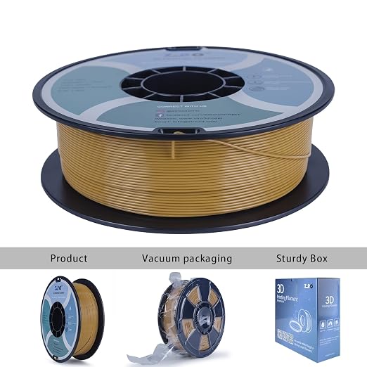 ZIRO PLA Filament 1.75mm, Pure Color 3D Printer Filament, PLA PRO Basic Color Series 1.75MM 2.2lbs Spool, Fit for Most FDM Printers, Brown