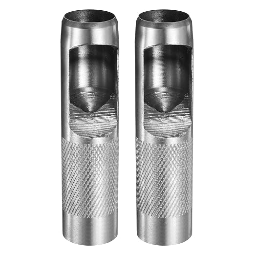 HARFINGTON 2pcs Leather Round Hole Punch, 23mm Hollow Hole Puncher Cutter Carbon Steel Circle Hole Punching Cutting Tool for Belt/DIY Leather Craft