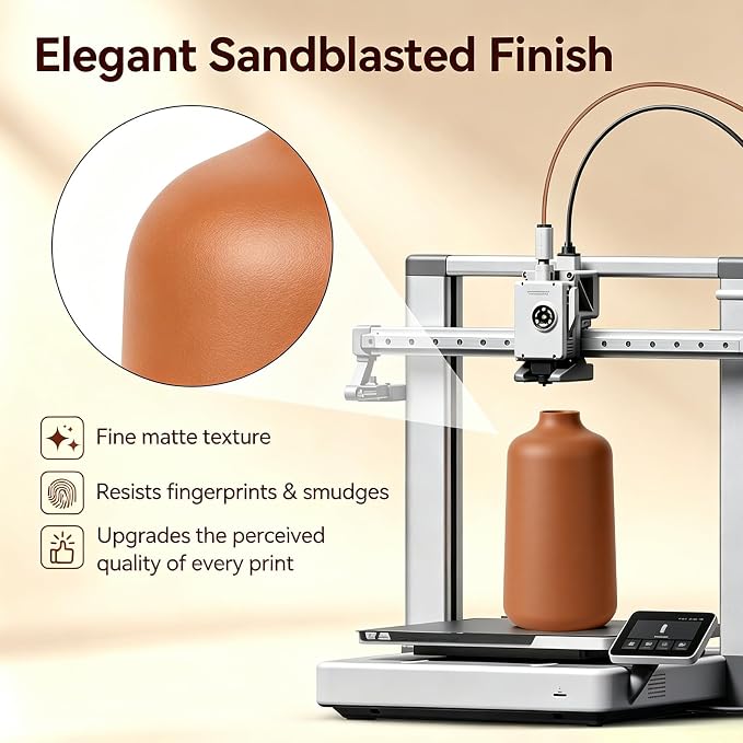 Kingroon Matte PLA Filament 1.75mm 3D Printer Filament Matte Filament 1kg Dimensional Accuracy +/- 0.02 mm (Matte Night Brown)