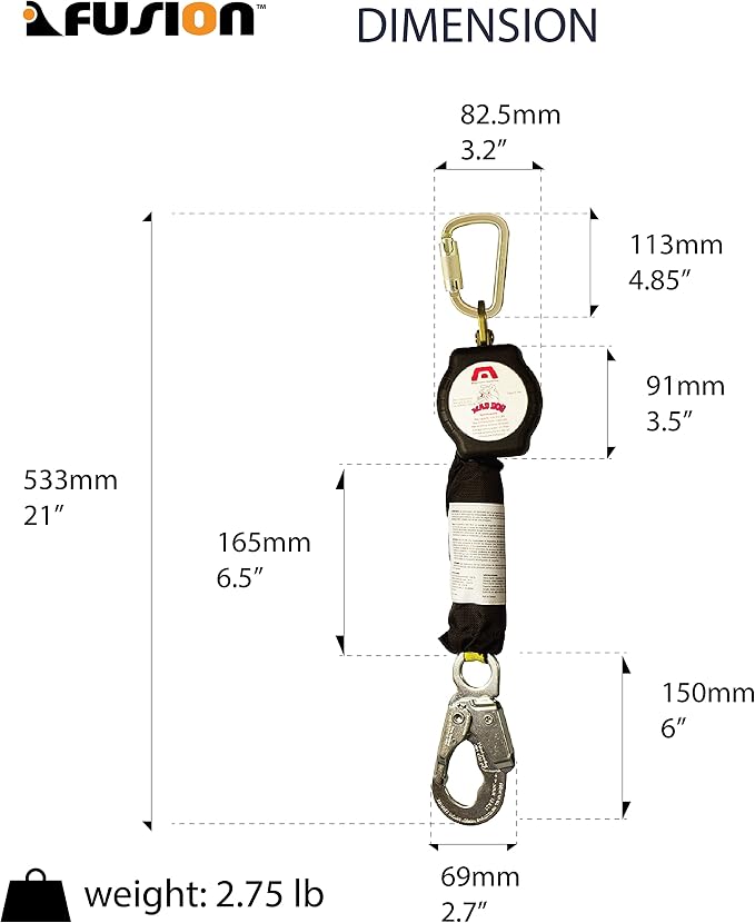 Fall Protection Self-Retractable Lanyard