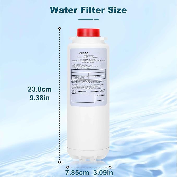 Replacement for 51600-C® Filter, Compatible with Ezh2o Filter Replacement Filling Station, Replacement for Elkay Water Filter No Chip 6000 Gal 12 Month, 2Pack