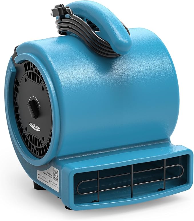 ALORAIR 1000 CFM Air Mover Blower Fan for Drying, Ventilating, Exhausting, Cooling, Utility Fan with 3 Speeds, 5 Adjustable Angles, 20ft Long Cord for Home, Industrial, Commercial Use - GE1000