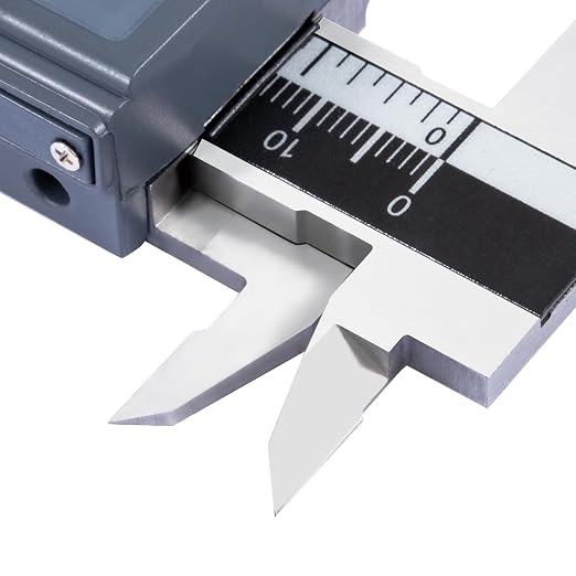 PEC Tools 6" / 150mm Digital Caliper, IP54 Electronic Caliper, ±0.02mm/0.001" Accuracy, Carbide-Tipped Faces, DIN 862 Certified Tool for OD/ID/Step/Depth Measuring