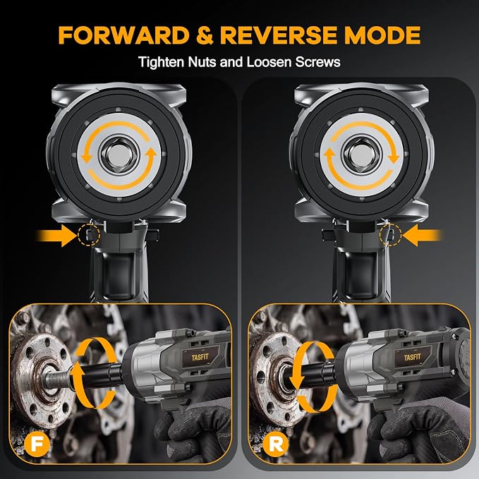 1/2" Impact Wrench, Compatible with DeWalt 20V Battery, 1500N.m(1106Ft-Lbs) High Torque Brushless Impact Gun with 3-Speed, 4 Sockets for Car/Truck (Bare Tool & NO Battery)
