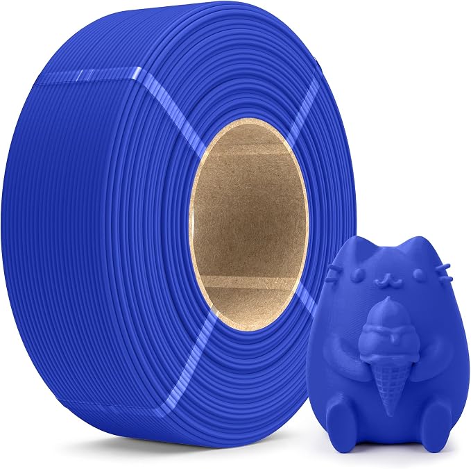 SUNLU Matte PLA Filament Refill 1.75mm 1KG, 3D Printer Filament PLA Refill, No-Spool PLA Matte Filament for Reusable Spools Compatible with Bambu Labs Filament, 1KG/Roll Klein Blue
