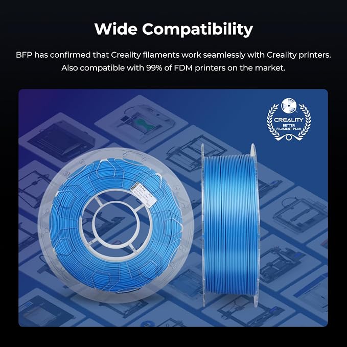 Creality PLA Filament 1.75mm Red, 3D Printer Filament 1kg (2.2lbs) Spool, High Toughness & Warp-Free, Dimensional Precision ±0.03mm, Printing Filament for All FDM 3D Printers