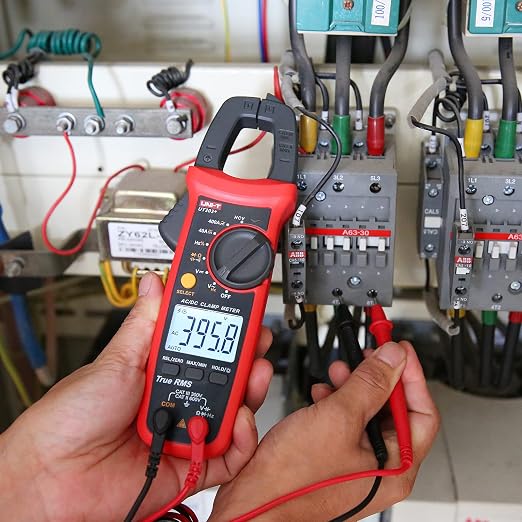 UNI-T Digital Clamp Meter UT203+, AC Current True RMS HVAC Volt Amp Ohm Meter Clamp On Multimeter, Auto Ranging 4,000 Counts NCV AC DC Voltage Frequency Resistance Capacitance Continuity Diode Tester