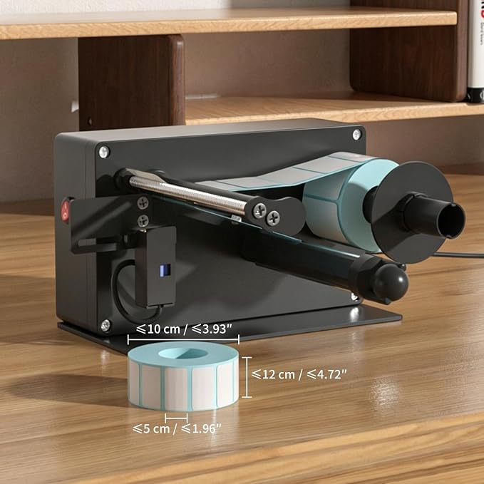 DUEBEL Automatic Label Dispenser, Label Stripper Machine, Label Dispenser for Rolls of Sticker Labels, Automatic Label Peeling, Automatic Label Separator, Sticker Dispenser Machine