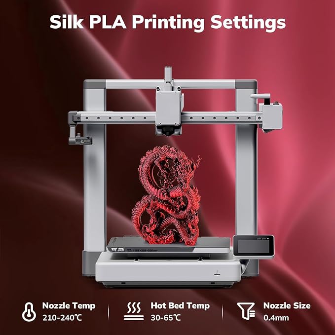 Silk PLA 3D Printer Filament 1.75mm Filajoy3D 3D Printing Filament 1KG Dimensional Accuracy +/- 0.03mm for Most FDM 3D Printers