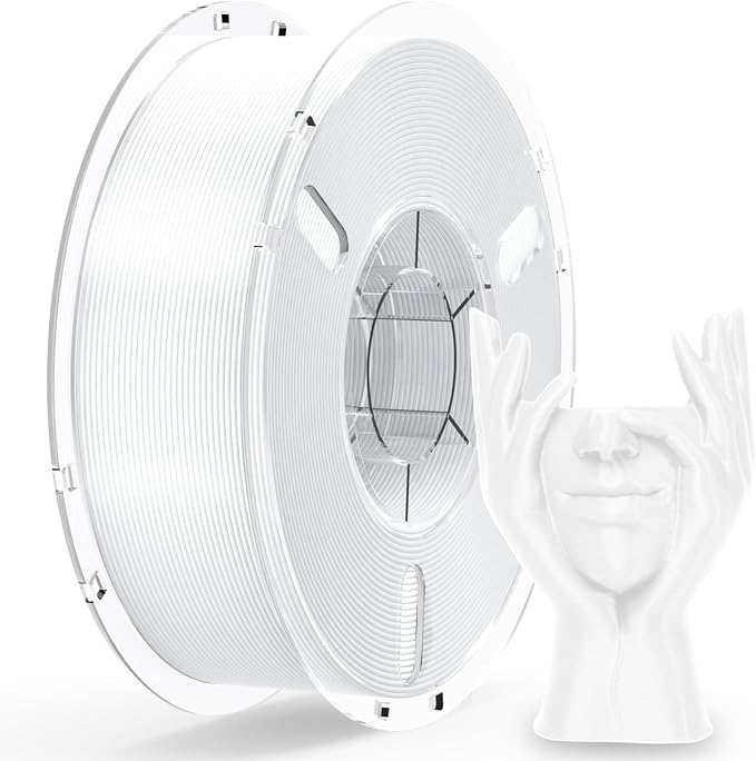 RAMBERY White PLA Plus 3D Printer Filament 1.75mm 1kg | Toughness Upgraded, Neatly Wound, Fit Most FDM Printers