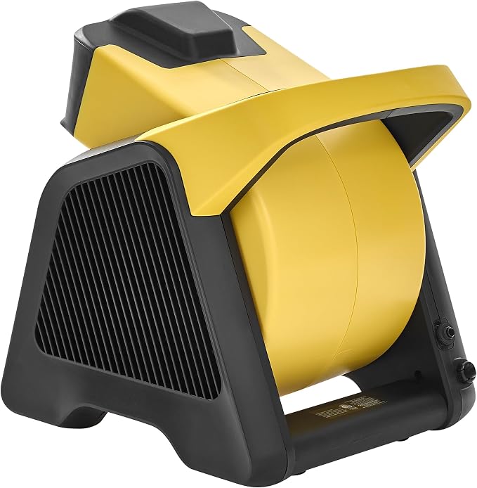MOUNTO Heavy Duty Utility Blower, 3 Speed Portable Floor Fan with Outlet & Pivoting Head for Home & Garage Cooling, Drying and Air Circulation