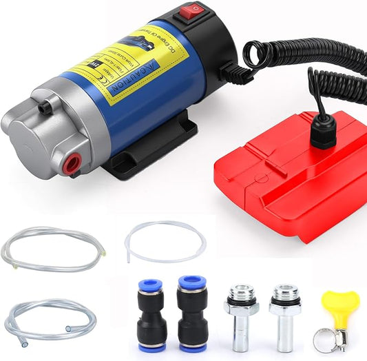 Oil Pump Compatible with Milwaukee 18V Battery(No Battery), 100W Oil Extractor Pump Oil Removal Pump for Oil Change, Electric Transfer Oil Pump with 2 Pipes for Cars Motorcycles RVs Boats