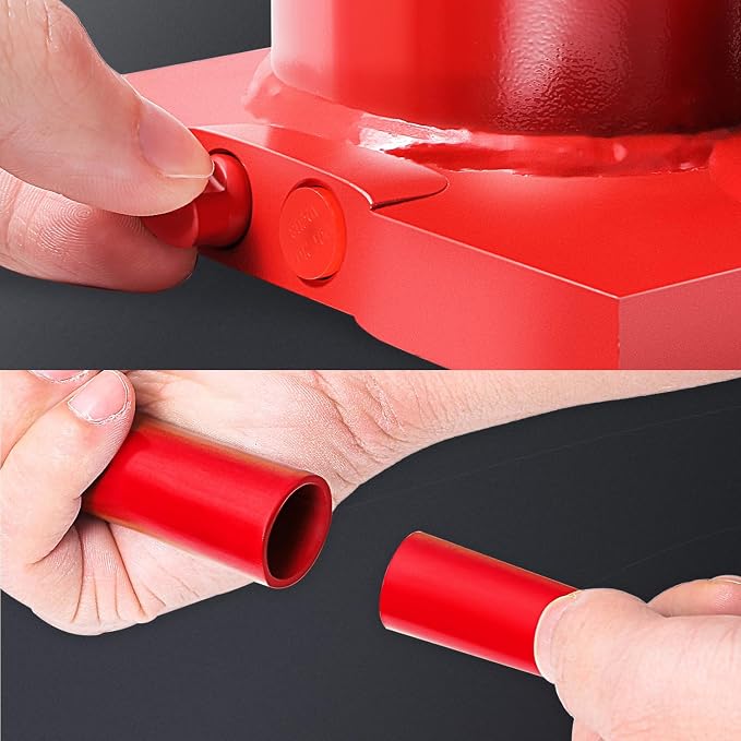 DNA Motoring 6 tons / 13228 lbs Lifting Automotive Welded Hydraulic Bottle Jack for Repair Vehicle, Pickup, Truck, w/Manual Handle, Red,TOOLS-00355
