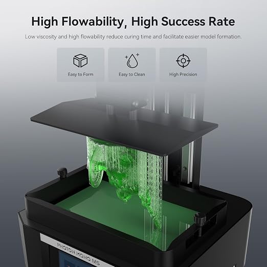 ANYCUBIC ABS-Like Resin Pro 2, Upgraded 8K 3D Printer Resin with Enhanced Strength and Toughness, High Precision, Low Odor, Wide Compatibility for All LCD Resin 3D Printers (Clear Green,1kg)