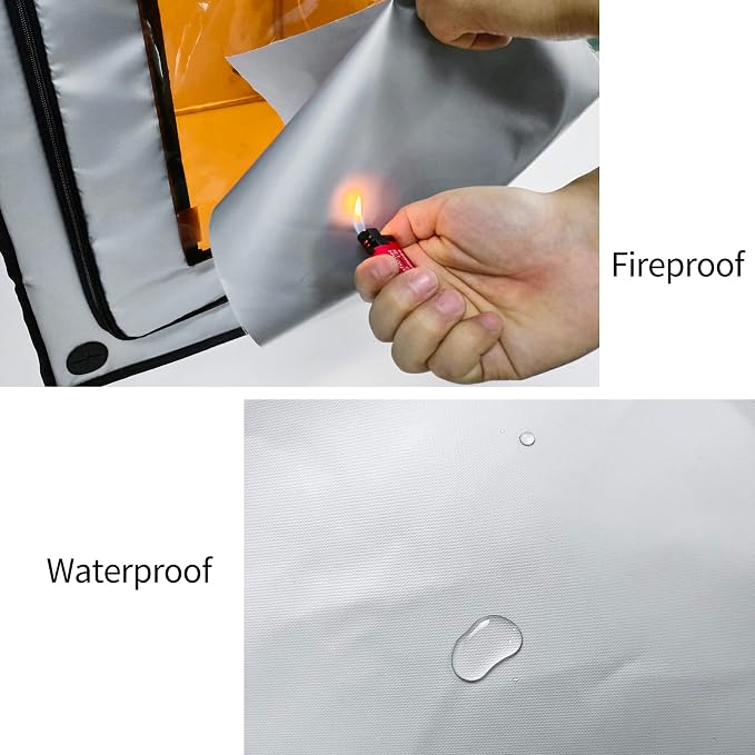 3-in-1 Multifunctional 3D Printer Enclosure Laser Engraver Eye Protective Shield Cover Resin 3D Printer Fireproof Tent with Fume Extractor Smoker Absorber Filament Dryer Dust Cover (3in1 Tent)