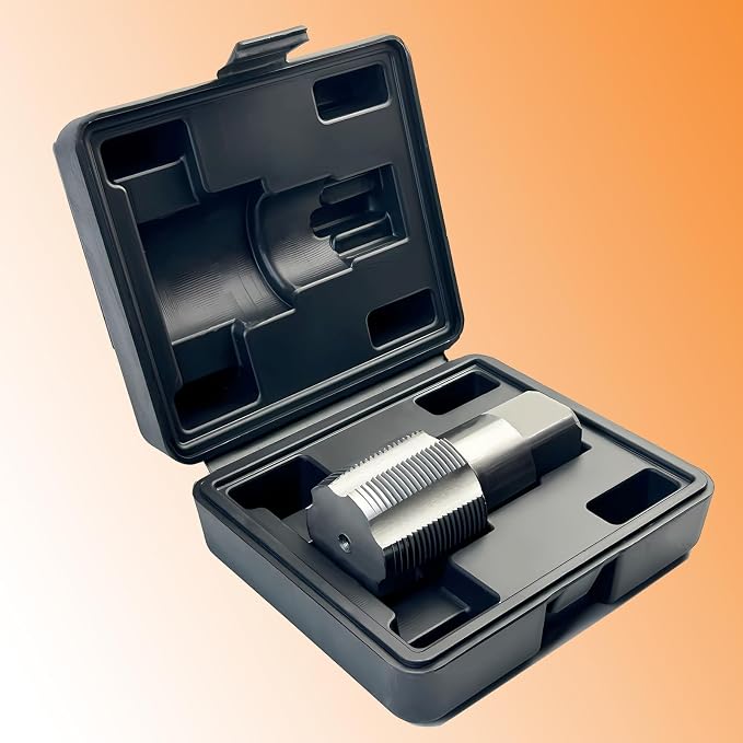 1-1/4"-11-1/2 NPT Pipe Tap, Precision Carbon Steel NPT Tap Set for Clean Accurate Threads, 1-1/4-11-1/2" NPT Tap, Perfect for Plumbers Mechanics DIYers, with Durable Plastic Case.
