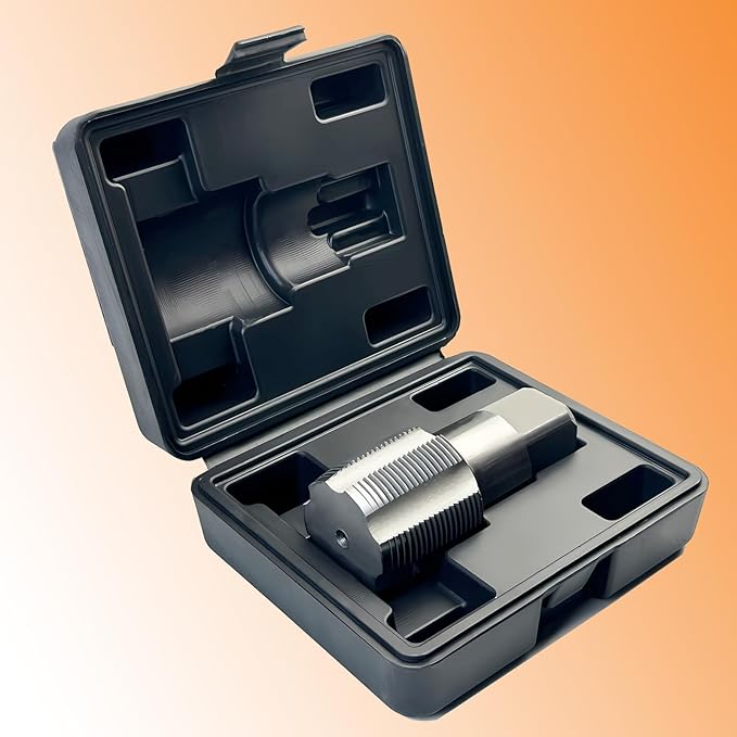 1-1/2"-11-1/2 NPT Pipe Tap, Precision Carbon Steel NPT Tap Set for Clean Accurate Threads, 1-1/2-11-1/2" NPT Tap, Perfect for Plumbers Mechanics DIYers, with Durable Plastic Case.