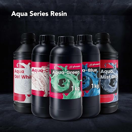 Phrozen Aqua Resin for 3D Printing, 405nm UV-Curing Photopolymer, Low Shrinkage, High Precision, Low Odor, Vivid Color, Non-Brittle, Fast Curing for LCD/DLP/SLA Printers (Oat White, 1KG)
