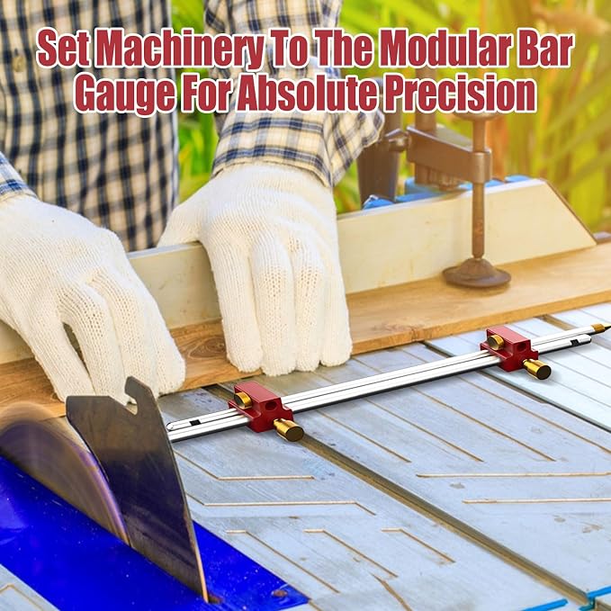 3 In 1 Modular Bar Gauge, Bar Clamping Positioning Compass Tool, Woodworking Scribe Circle Drawing Ruler Woodworking Drawing Circular Drawing Tool for Inside Corner/Outside Measurements