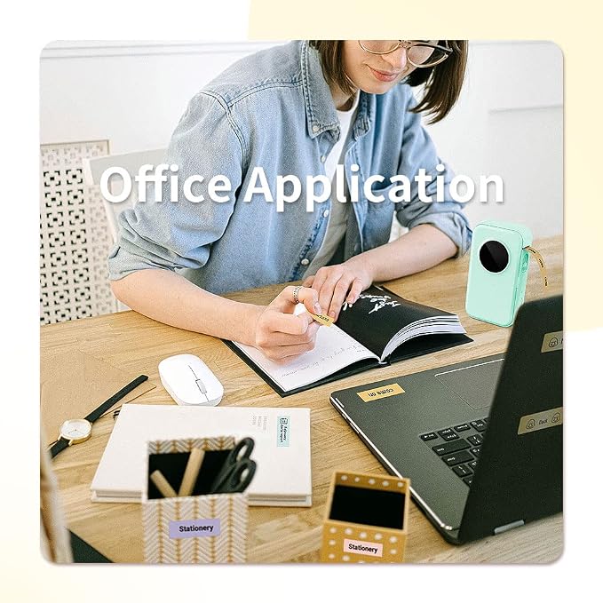 Phomemo Label Maker Machine with Tape, D35 Portable Bluetooth Handheld Label Printer Wireless Mini Labels Maker, Easy to Use with Smartphone Small Sticker Labeler Rechargeable for Home Office organize