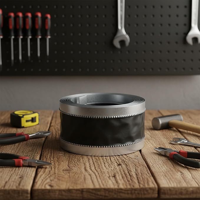 Vinyl Flexible Duct Connector – 9-1/2 x 50 ft PVC and Steel HVAC Ventilation Ducting, Heavy Duty Building Supplies for Home Improvement HVAC Duct Work