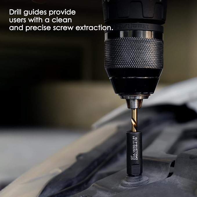 THINKWORK Screw Extractor Set, 55 Pieces Easy Out Bolt Extractor Set, Left Hand Drill Bit Set for Removing Broken Stripped Screws, Studs, Fittings and Lugs Extraction
