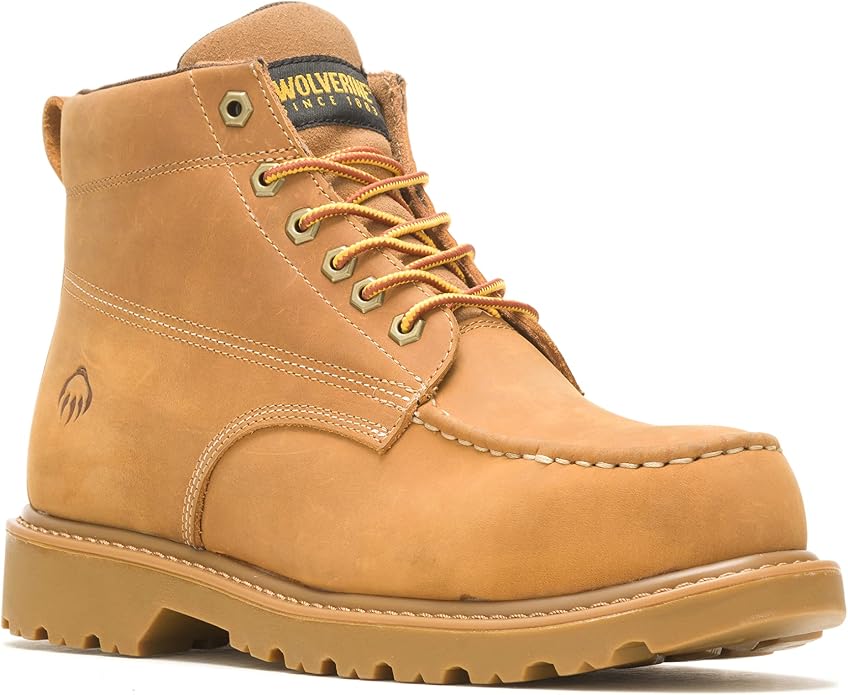 Wolverine Men's Floorhand Moc Toe 6" Steel Toe Waterproof Work Boot