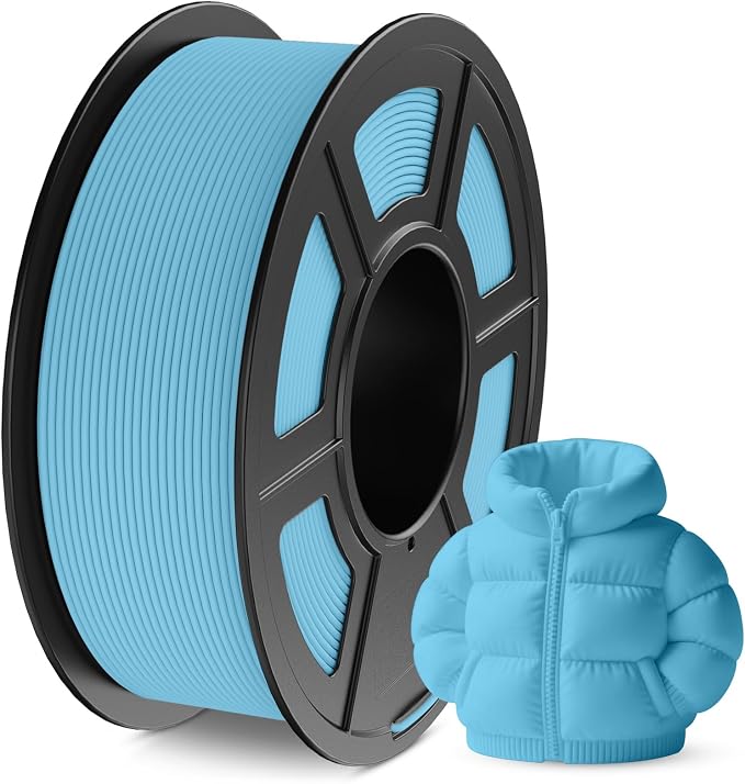 JAYO Matte PLA 3D Printer Filament 1.75mm Light Blue 1.1kg Spool | Matte Surface, Conceals Layer Lines, Easy Support Removal, +/- 0.02 mm, Fit Most FDM Printers