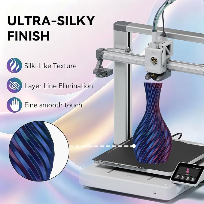 Kingroon PLA Filament, Multicolor Silk PLA Filament, Tri Color 3D Printer Filament, 1.75 mm, Dimensional Accuracy +/- 0.03 mm, 1kg Spool(2.2lbs), Red Blue Green