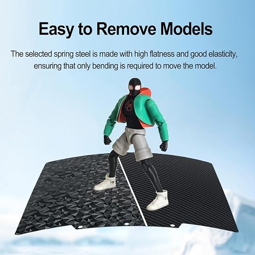 PEO+PET Build Plate for Adventurer AD5X/5M/5M Pro, Smooth Diamond+Carbon Fiber Spring Steel Flexible Platform for Neptune 3 Pro/4, Kobra, Ender 3/3 Pro/3S1/3 v2, CR 20/CR 20 Pro, Ender 5/5 Pro