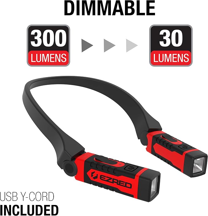 EZRED ANYWEAR Rechargeable Neck Light Bundle for Hands-Free Lighting