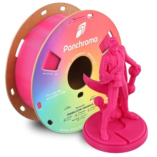 Polymaker Panchroma Translucent PLA Filament 1.75mm, 1kg, Magenta | Neatly Wound, Semi Transparent PLA, Easy Print & Smooth Feeding, Compatible with Bambu Lab & Most 3D Printers