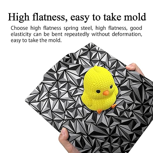 HzdaDeve Creator 5 Build Plate Double Sided Smooth Board Heated Print Bed | 256X256MM PEI PEO Sheet Spring Steel Flexible Platform Glue-Free Printing for Flashforge Creator 5 Pro Plate (PEO+Debris)
