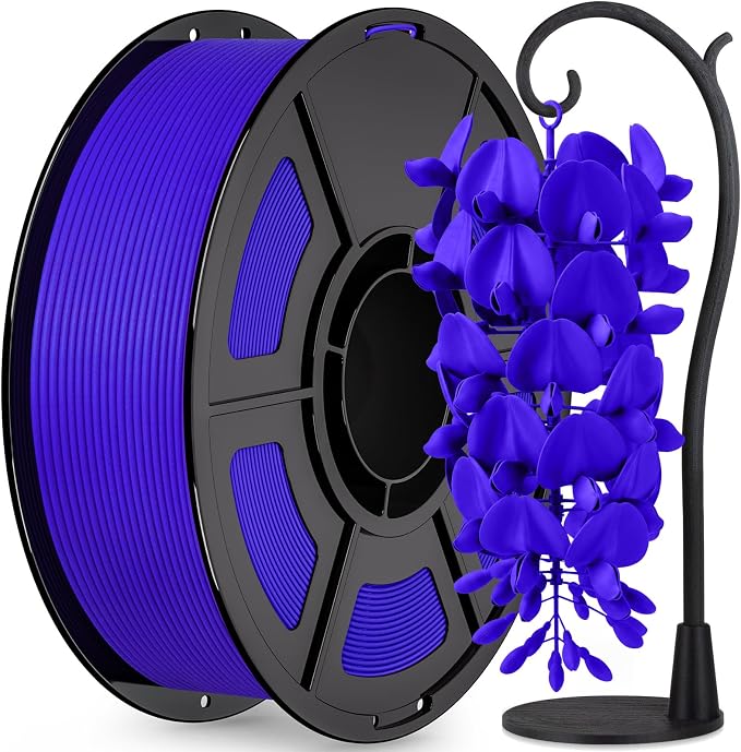 IEMAI Matte PETG Filament 1.75mm Blue 1kg, Smooth Matte Finish 3D Printer Filament with Minimal Layer Lines & Low Warping, +/-0.02mm Dimensional Accuracy