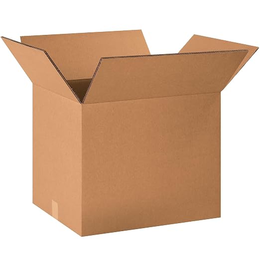 Box USA Moving Boxes, 20"L x 14"W x 14"H 15-Pack - Heavy-Duty Double Walled Corrugated Cardboard Box for Packing, Shipping and Storage