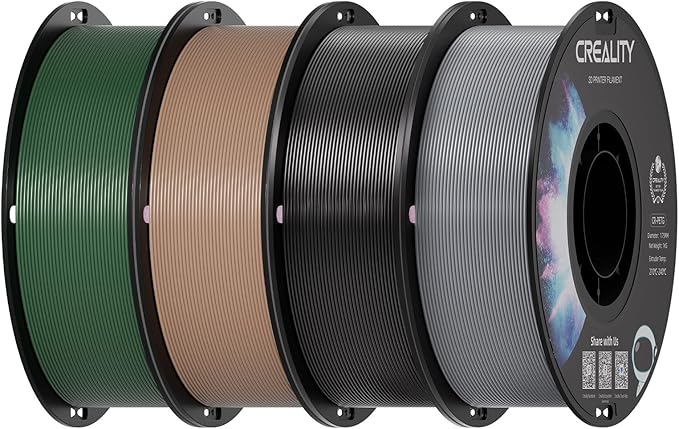 Creality PETG 3D Printer Filament 4 kg, Excellent Toughness High Precision, Odorless Non-Toxic Moistureproof, Glossy PETG Filament 1.75mm for 3D Printer
