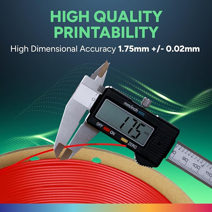 OVERTURE TPU 95A Flexible 3D Printer Filament 1.75mm | High Elasticity & Durability Filament,1kg Spool(2.2lbs),Fit Most FDM Printer(TPU Red)