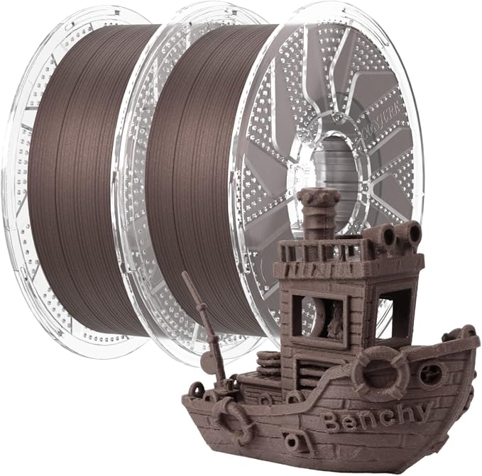 Chitu Systems Conjure Wood PLA Filament Rose, Using Reusable Spool Compatible with Bambu Lab Refill Filament, Dimensional Accuracy 1.75mm+/-0.02mm, 3D Printing Filament Bundle,2KG Spool (4.4lbs)