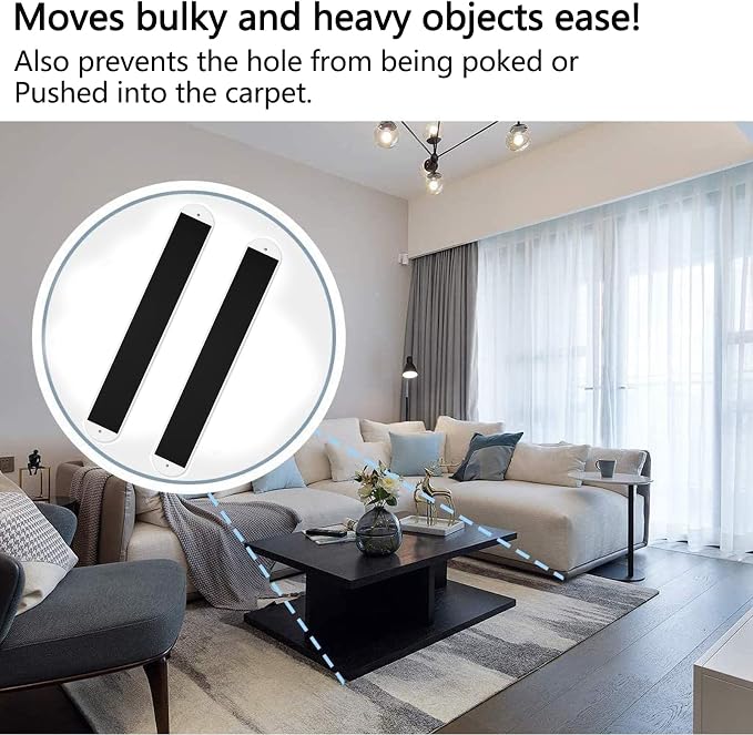 2 Set Large Furniture Sliders with Pull Strap,Appliance Moving Sliders,Heavy Duty Furniture Movers Sliders,Furniture Pull Sliders for Carpet and Hardwood Floors 6 feet (72" x 6.5")
