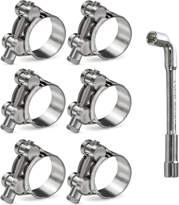 170 Pcs Single Ear Hose Clamp& 6 Pack 23-25mm T-Bolt Hose Clamp