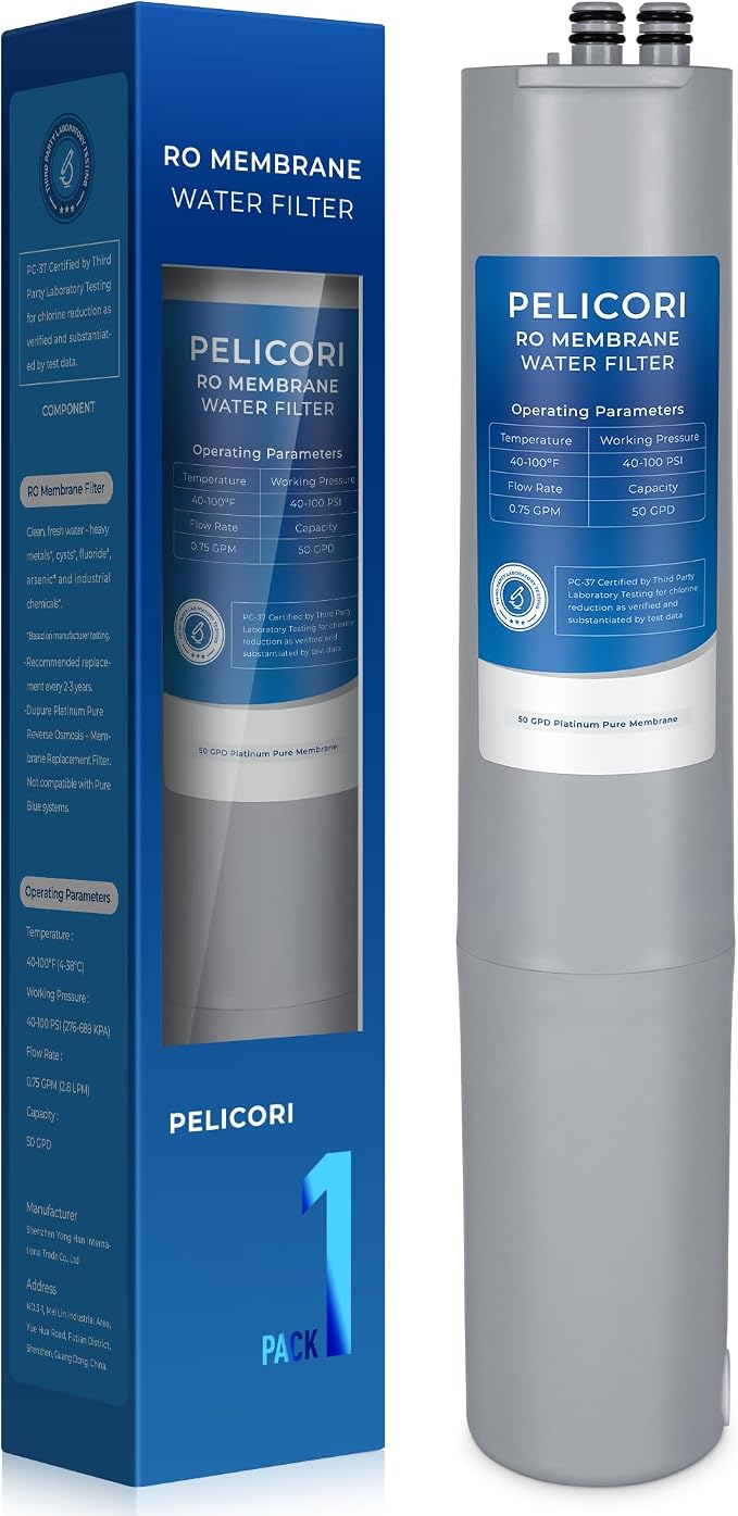 11 Platinum Pure RO Membrane Replacement Filter Cartridge – Compatible with DuPure Platinum Pure Reverse Osmosis (RO) Drinking Water System, Middle Stage Filter, 1-Pack