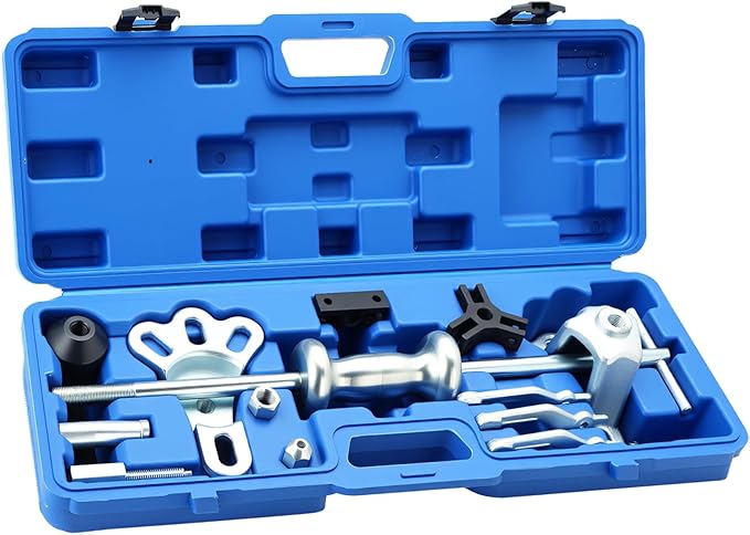 ATPEAM 9-Way Slide Hammer Puller Set | Front Wheel Hub Bearing Remover & Rear Wheel Axle Hub Dent Shaft Puller Tool Kit