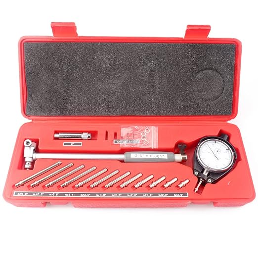 Dial Bore Gauge Set Range 2.0"-6.0" Diameter Indicator Measuring Engine Cylinder Tool Kit